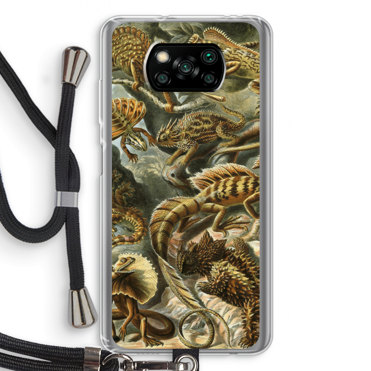 Haeckel Lacertilia: Xiaomi Poco X3 Pro Transparant Hoesje met koord