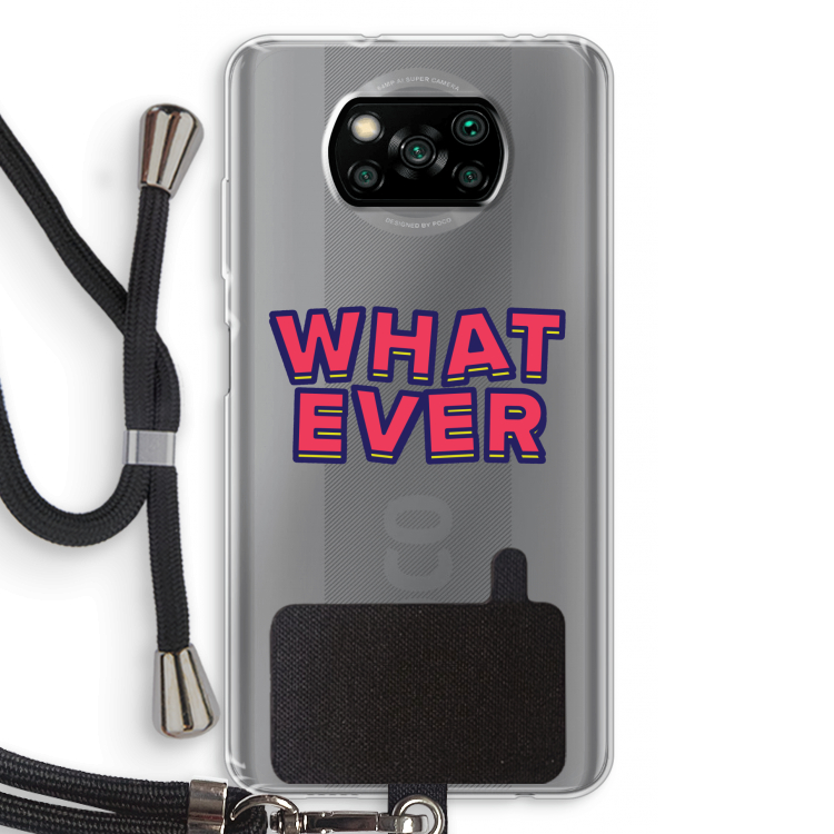 Whatever: Xiaomi Poco X3 Pro Transparant Hoesje met koord