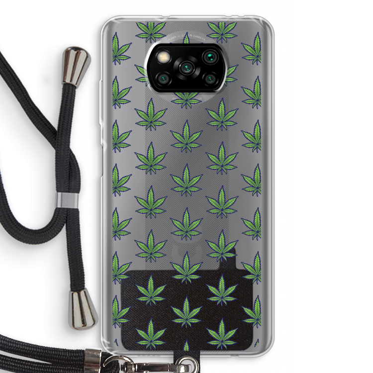 Weed: Xiaomi Poco X3 Pro Transparant Hoesje met koord