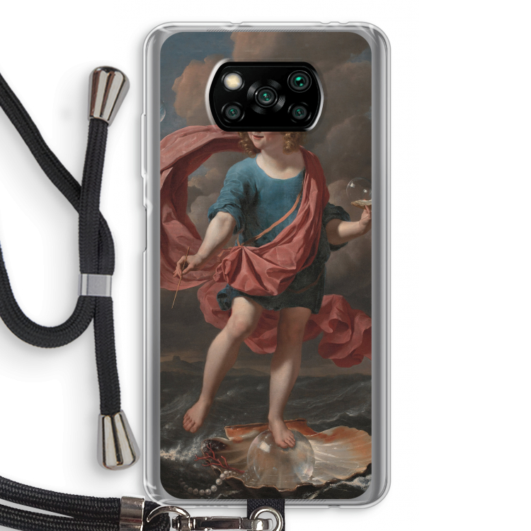Soap Bubbles: Xiaomi Poco X3 Pro Transparant Hoesje met koord