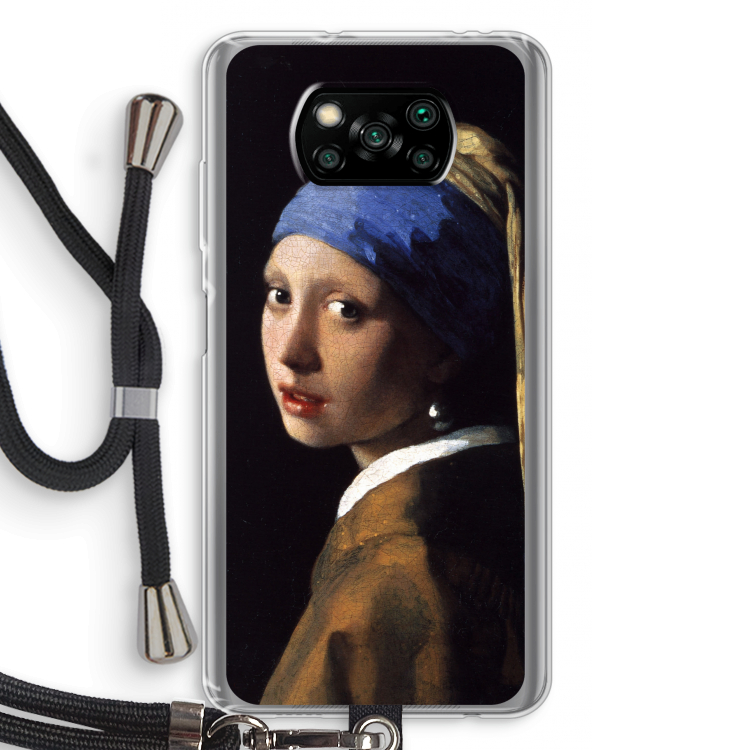 The Pearl Earring: Xiaomi Poco X3 Pro Transparant Hoesje met koord