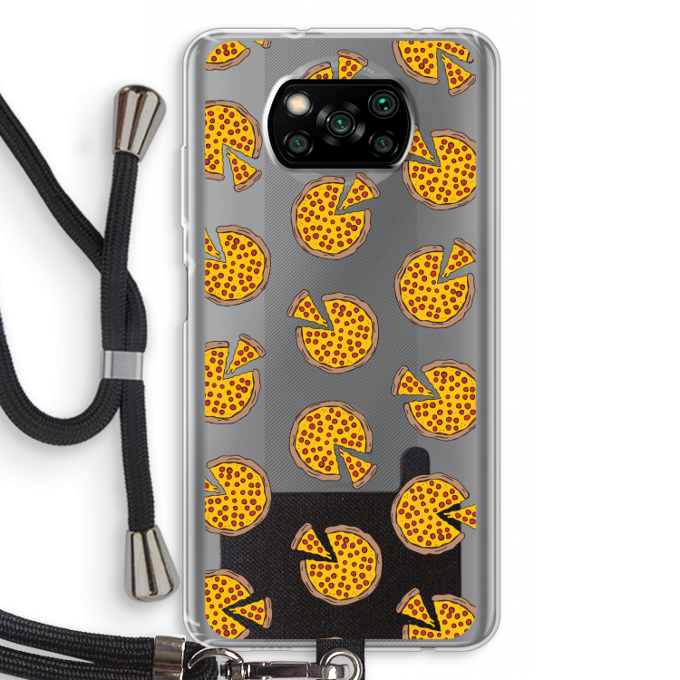 You Had Me At Pizza: Xiaomi Poco X3 Pro Transparant Hoesje met koord