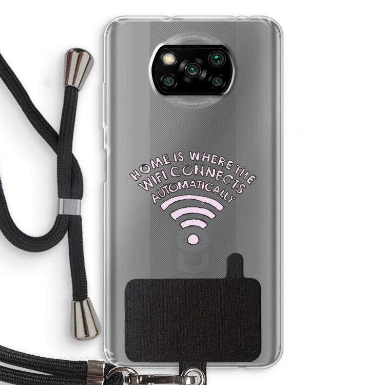 Home Is Where The Wifi Is: Xiaomi Poco X3 Pro Transparant Hoesje met koord