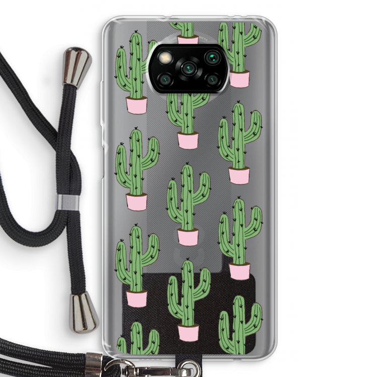 Cactus Lover: Xiaomi Poco X3 Pro Transparant Hoesje met koord