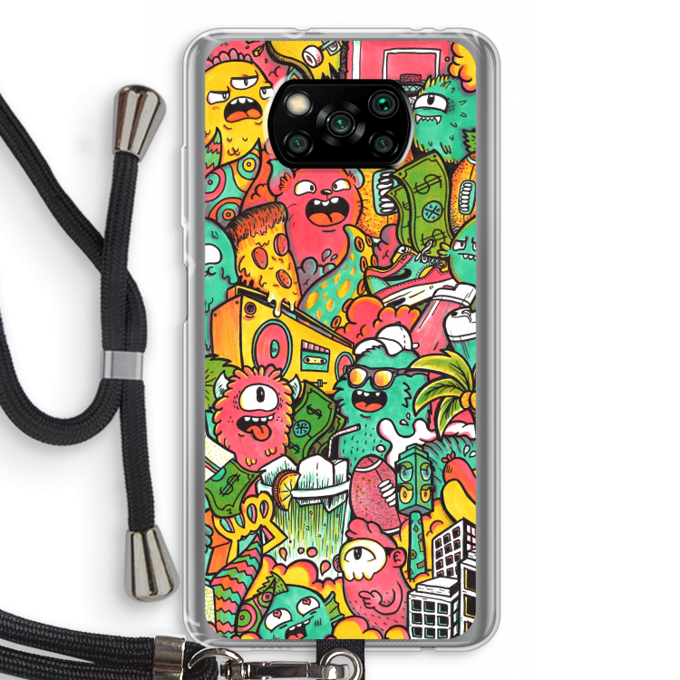 Vexx City: Xiaomi Poco X3 Pro Transparant Hoesje met koord