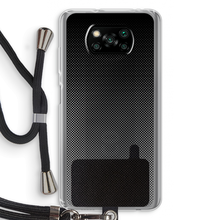 Musketon Halftone: Xiaomi Poco X3 Pro Transparant Hoesje met koord