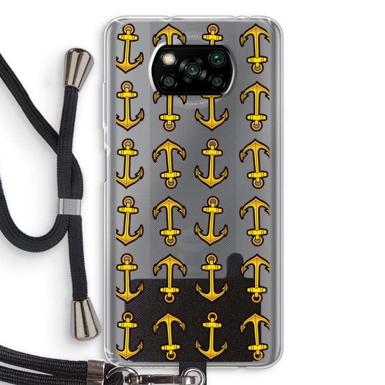 Musketon Anchor: Xiaomi Poco X3 Pro Transparant Hoesje met koord
