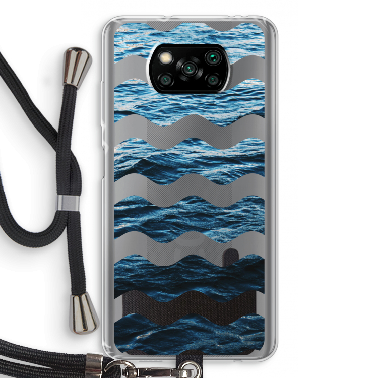 Oceaan: Xiaomi Poco X3 Pro Transparant Hoesje met koord