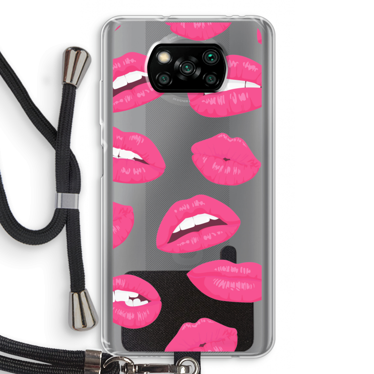 Bite my lip: Xiaomi Poco X3 Pro Transparant Hoesje met koord