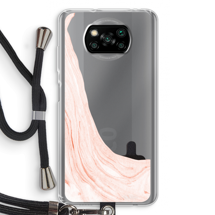Peach bath: Xiaomi Poco X3 Pro Transparant Hoesje met koord