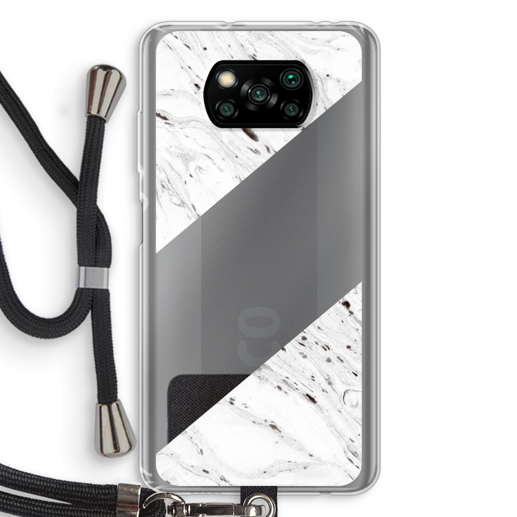 Biggest stripe: Xiaomi Poco X3 Pro Transparant Hoesje met koord
