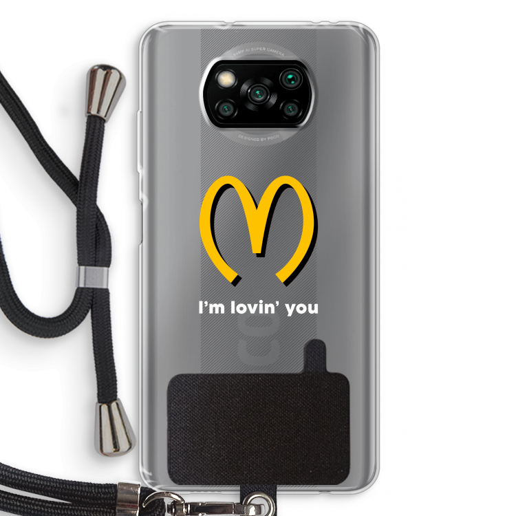 I'm lovin' you: Xiaomi Poco X3 Pro Transparant Hoesje met koord