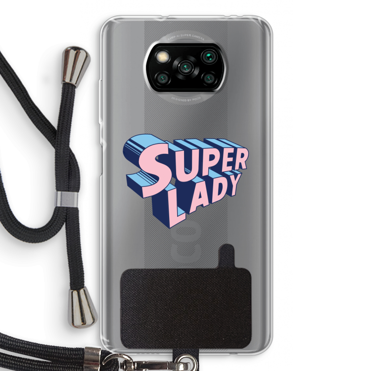 Superlady: Xiaomi Poco X3 Pro Transparant Hoesje met koord