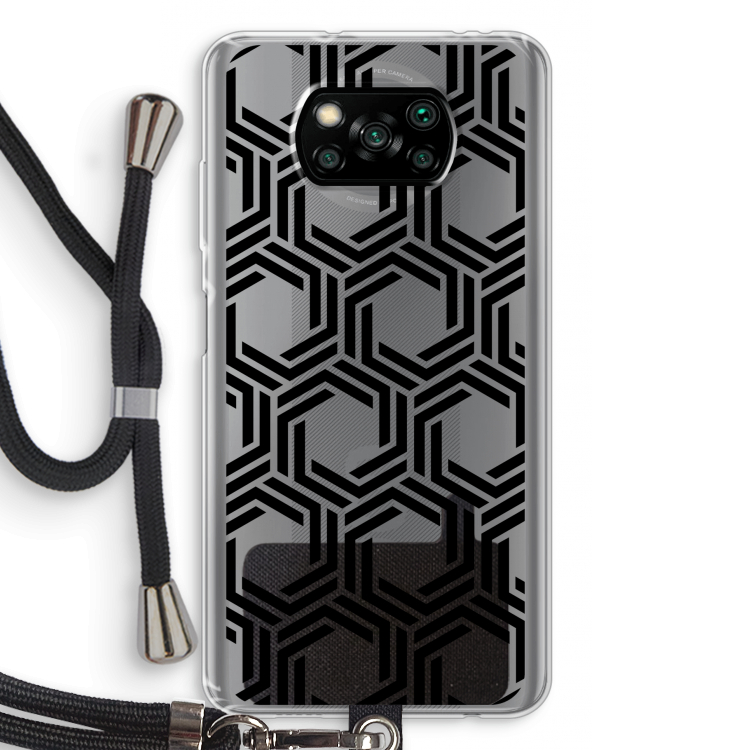 Geometrisch patroon: Xiaomi Poco X3 Pro Transparant Hoesje met koord