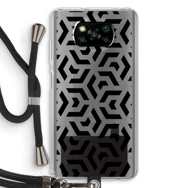 Crazy pattern: Xiaomi Poco X3 Pro Transparant Hoesje met koord