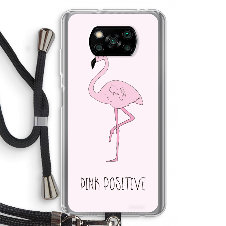 Pink positive: Xiaomi Poco X3 Pro Transparant Hoesje met koord