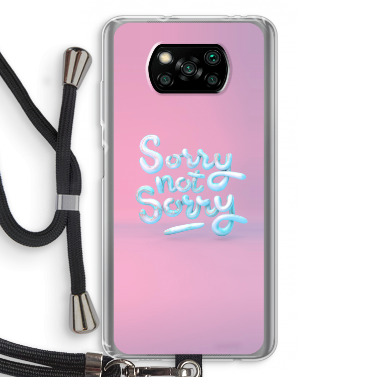 Sorry not sorry: Xiaomi Poco X3 Pro Transparant Hoesje met koord