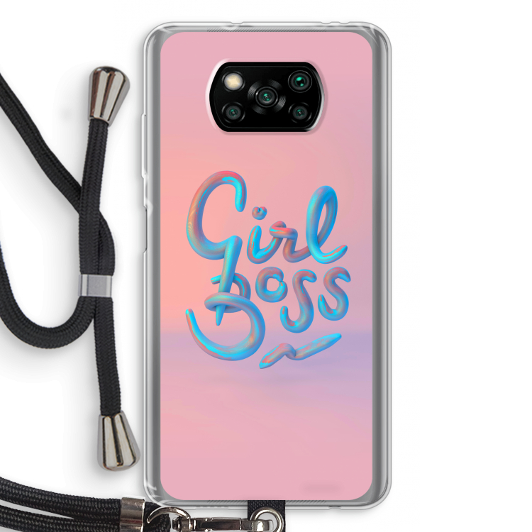 Girl boss: Xiaomi Poco X3 Pro Transparant Hoesje met koord