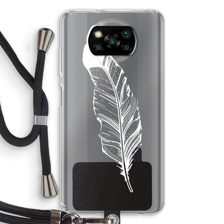 Pluim: Xiaomi Poco X3 Pro Transparant Hoesje met koord