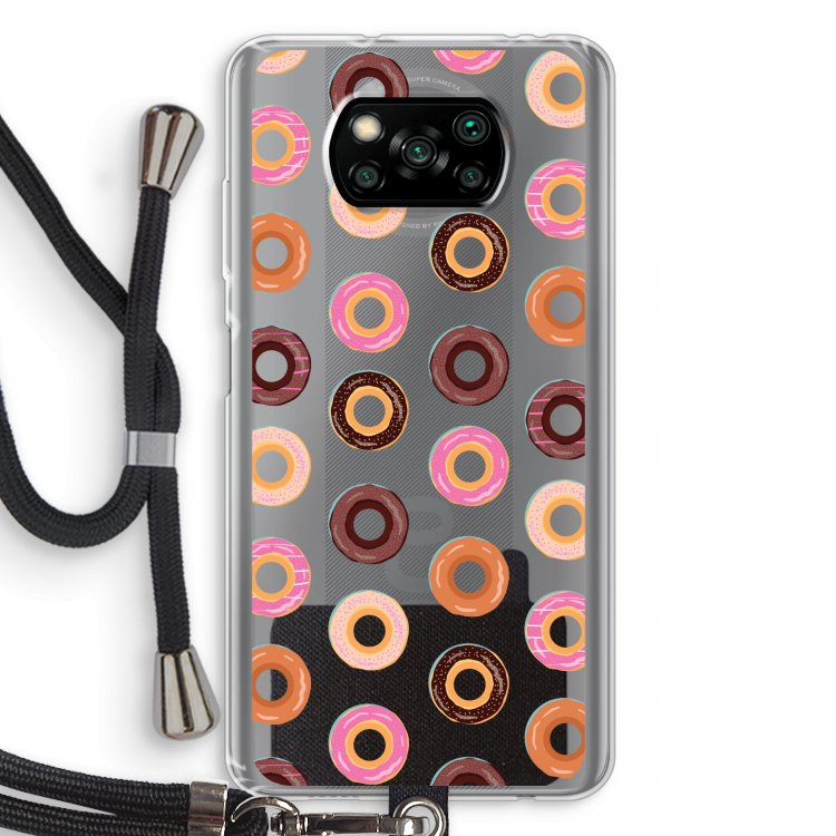 Donuts: Xiaomi Poco X3 Pro Transparant Hoesje met koord