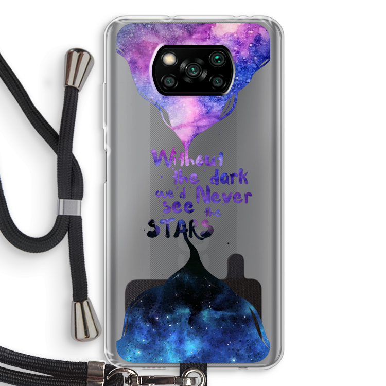 Stars quote: Xiaomi Poco X3 Pro Transparant Hoesje met koord