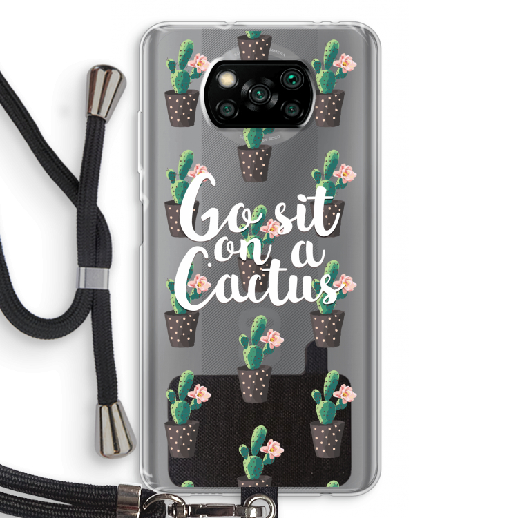 Cactus quote: Xiaomi Poco X3 Pro Transparant Hoesje met koord