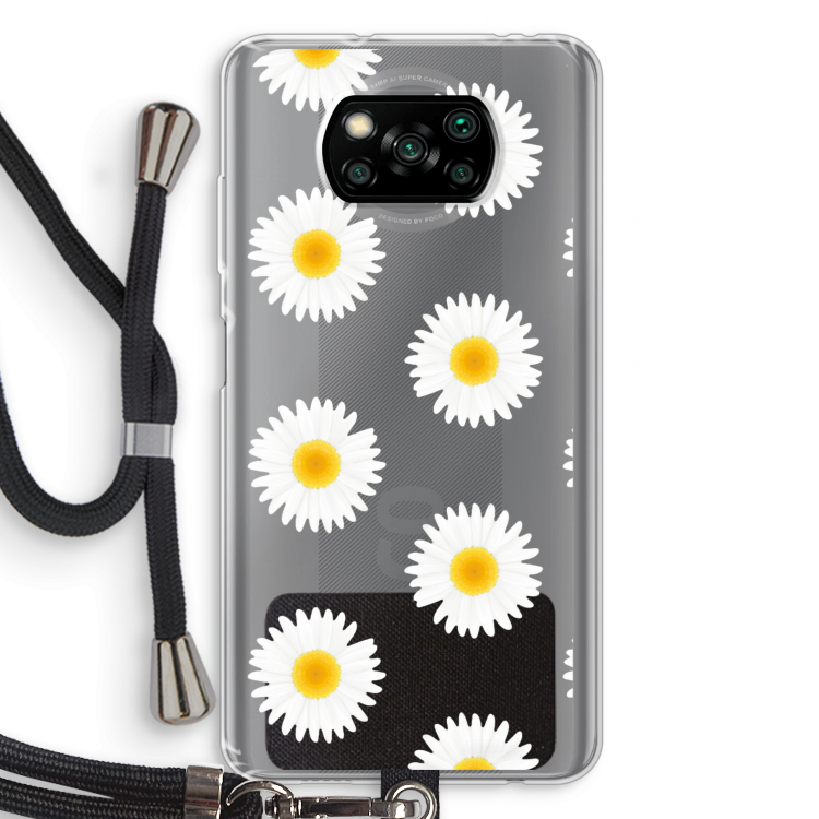 Margrietjes: Xiaomi Poco X3 Pro Transparant Hoesje met koord
