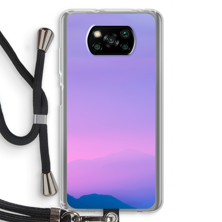 Sunset pastel: Xiaomi Poco X3 Pro Transparant Hoesje met koord