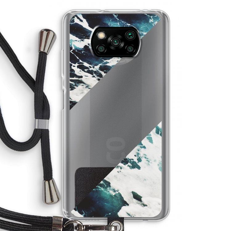Golven: Xiaomi Poco X3 Pro Transparant Hoesje met koord