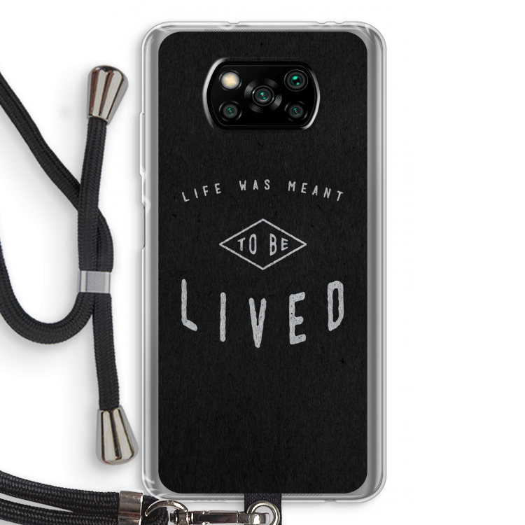To be lived: Xiaomi Poco X3 Pro Transparant Hoesje met koord