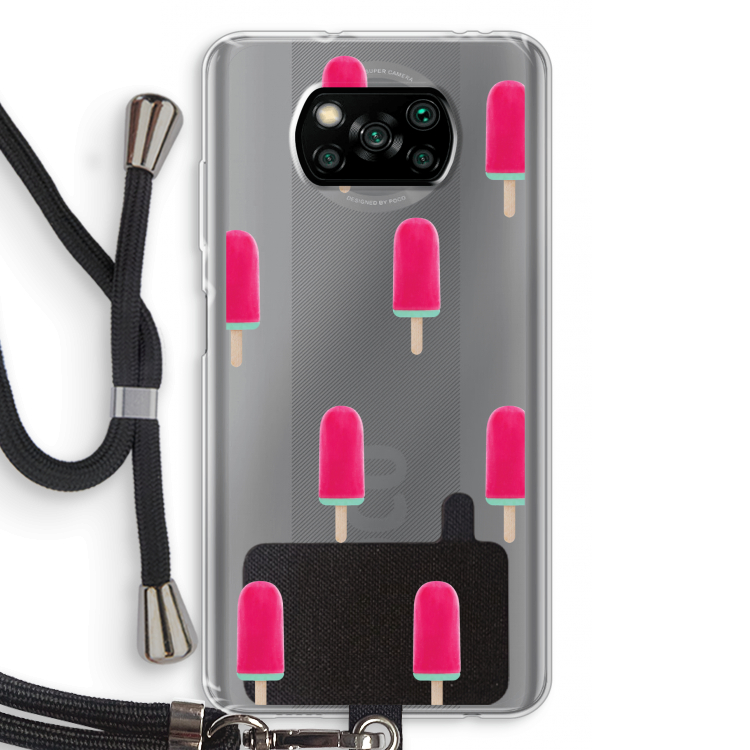 Waterijsje: Xiaomi Poco X3 Pro Transparant Hoesje met koord