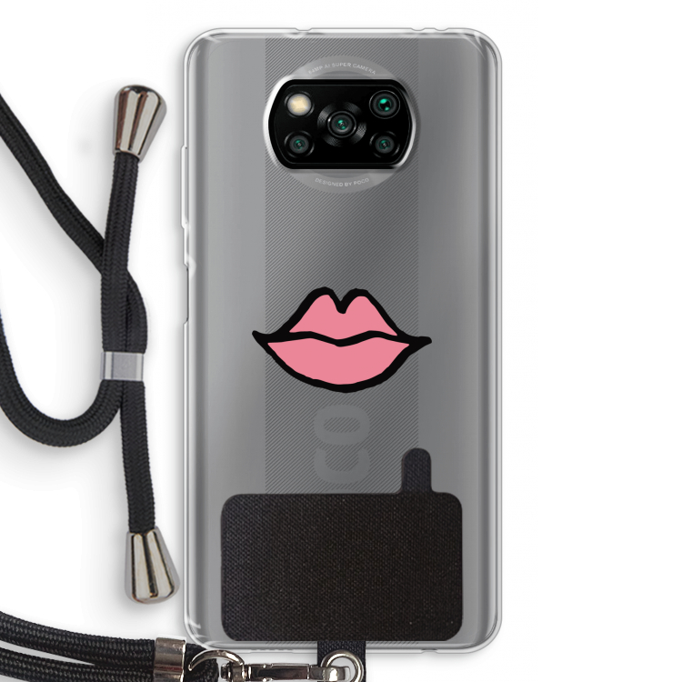 Kusje: Xiaomi Poco X3 Pro Transparant Hoesje met koord