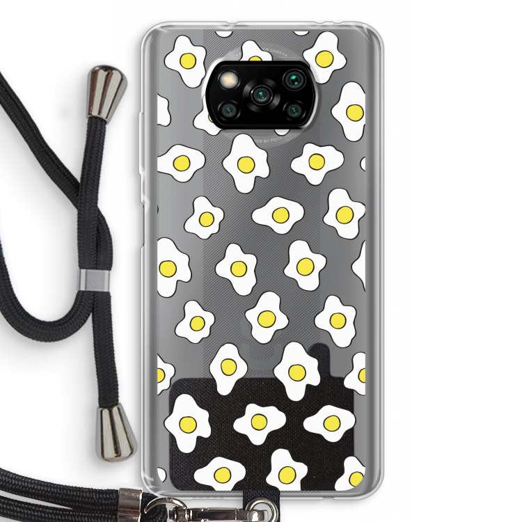 Spiegeleitjes: Xiaomi Poco X3 Pro Transparant Hoesje met koord