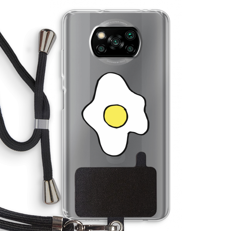 Spiegelei: Xiaomi Poco X3 Pro Transparant Hoesje met koord