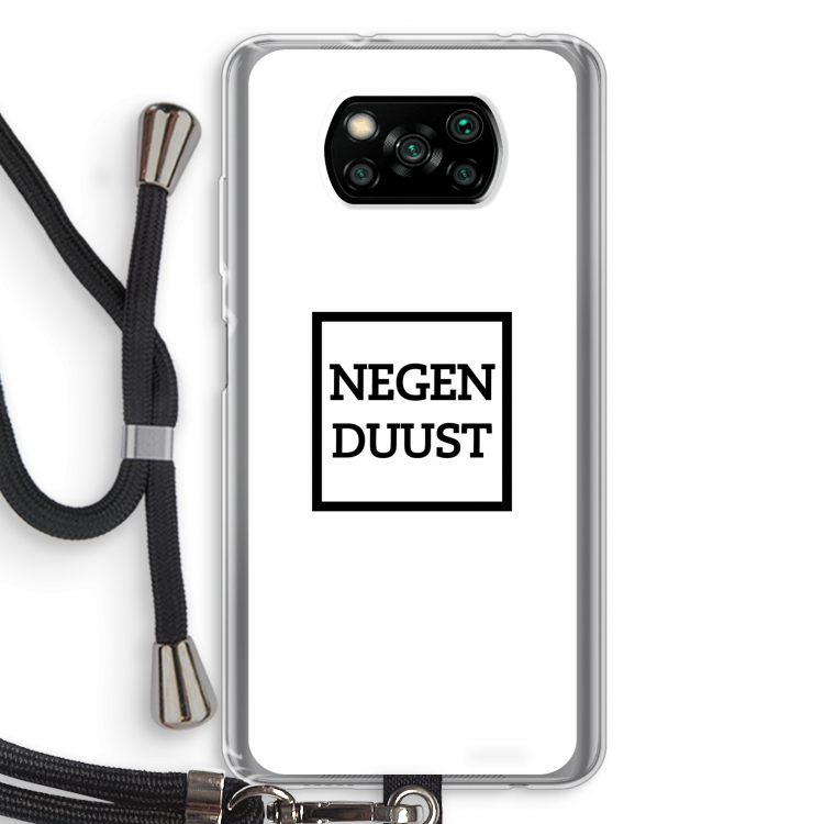 Negenduust vierkant: Xiaomi Poco X3 Pro Transparant Hoesje met koord
