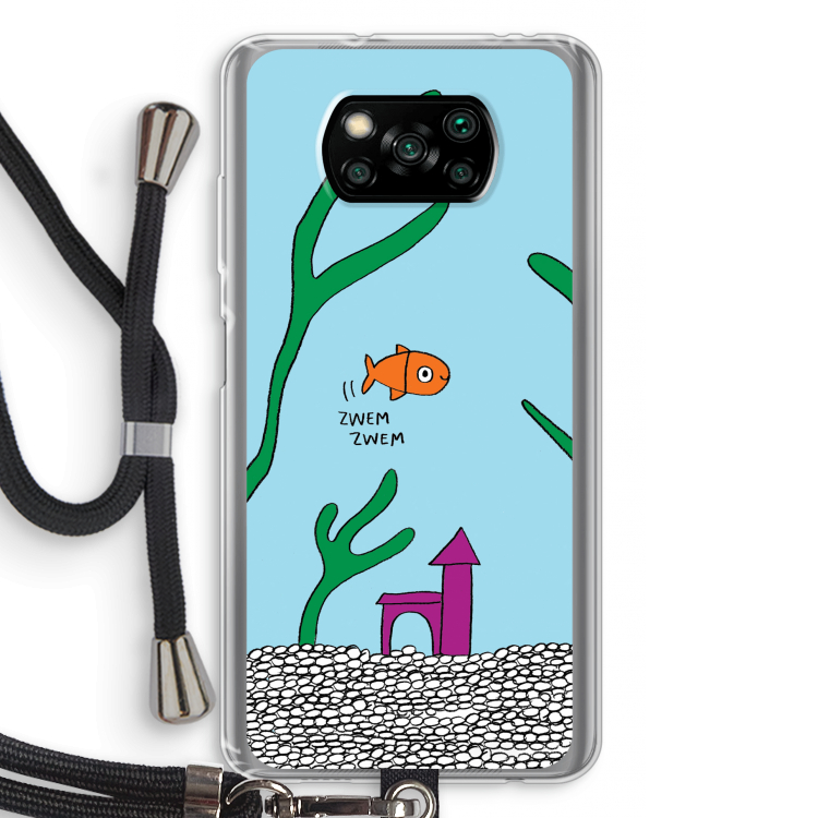 Aquarium: Xiaomi Poco X3 Pro Transparant Hoesje met koord