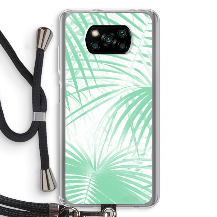 Palmbladeren: Xiaomi Poco X3 Pro Transparant Hoesje met koord