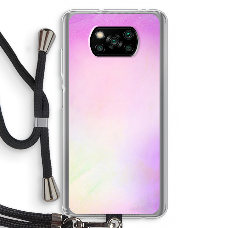 Flow mist pastel: Xiaomi Poco X3 Pro Transparant Hoesje met koord