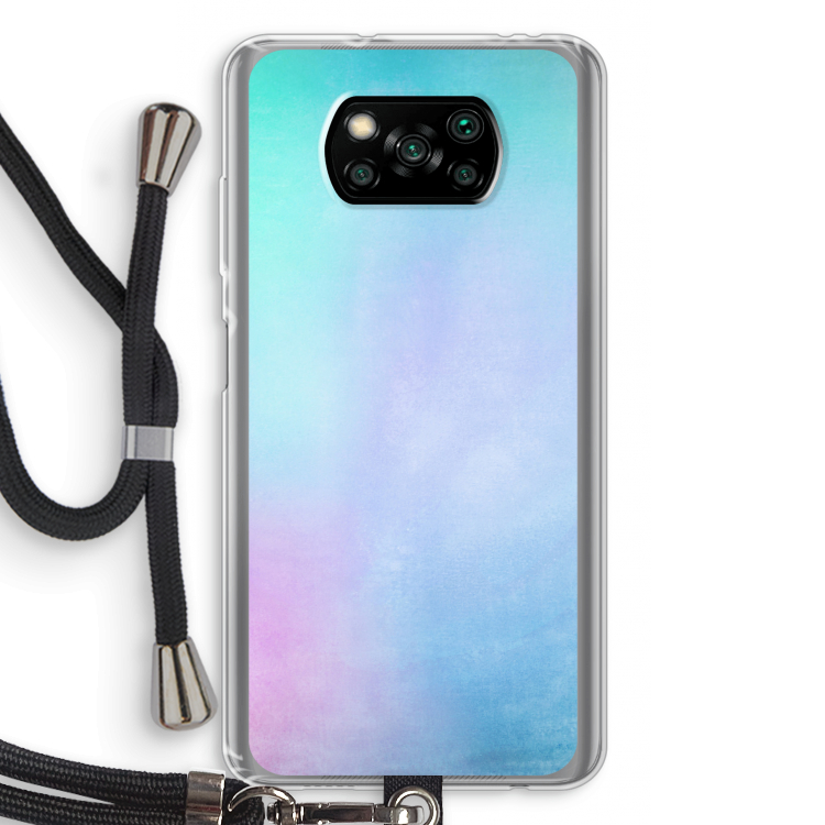 mist pastel: Xiaomi Poco X3 Pro Transparant Hoesje met koord