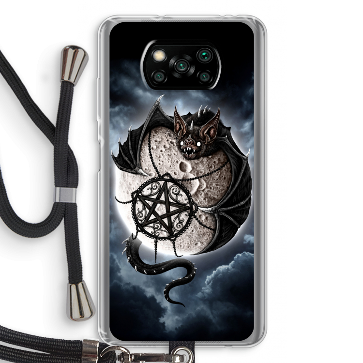 Volle maan: Xiaomi Poco X3 Pro Transparant Hoesje met koord