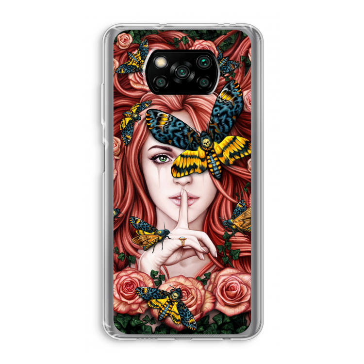 Lady Moth: Xiaomi Poco X3 Pro Transparant Hoesje