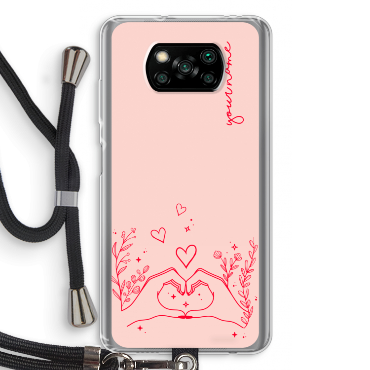 Love is in the air: Xiaomi Poco X3 Pro Transparant Hoesje met koord