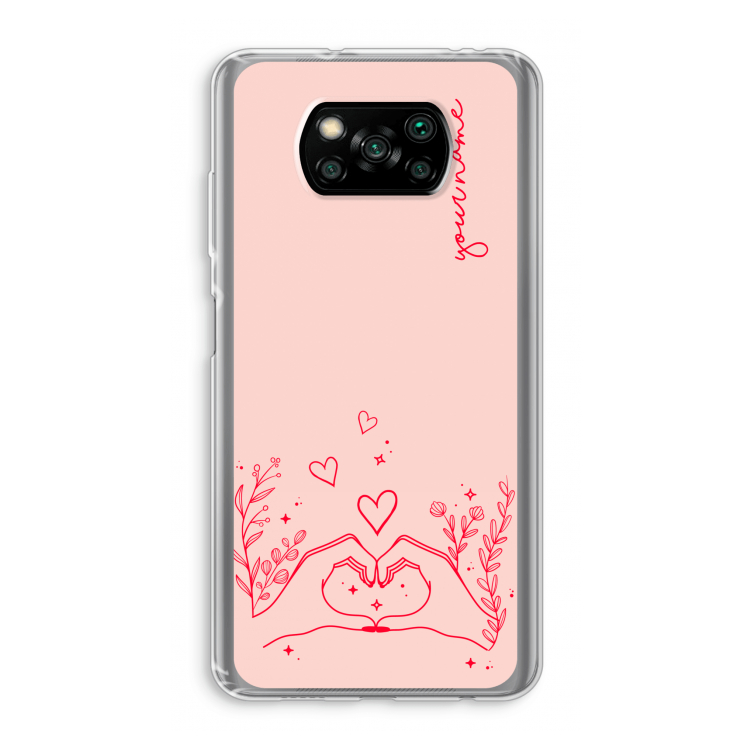 Love is in the air: Xiaomi Poco X3 Pro Transparant Hoesje