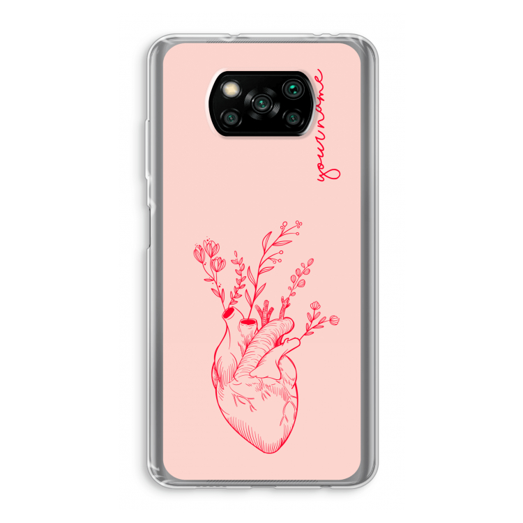 Blooming Heart: Xiaomi Poco X3 Pro Transparant Hoesje