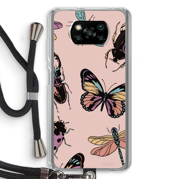 Tiny Bugs: Xiaomi Poco X3 Pro Transparant Hoesje met koord