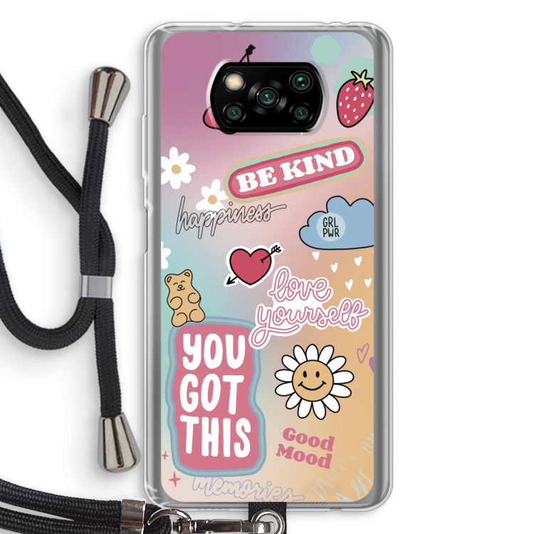 Positivity: Xiaomi Poco X3 Pro Transparant Hoesje met koord