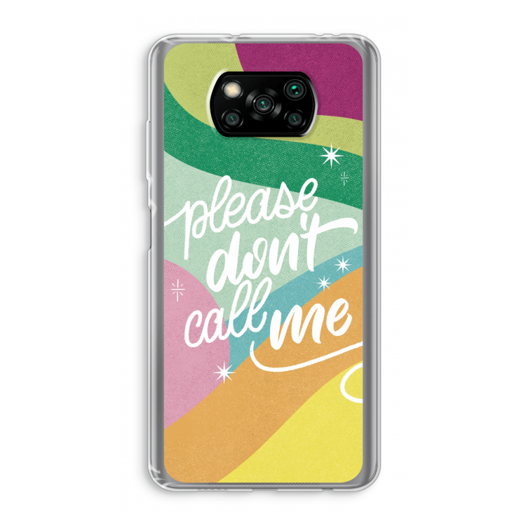 Don't call: Xiaomi Poco X3 Pro Transparant Hoesje