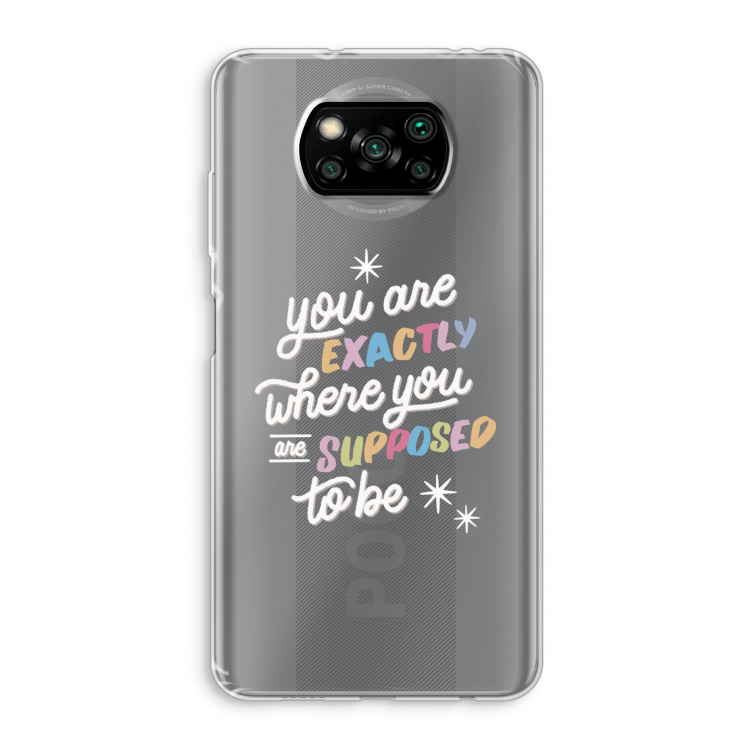 Right Place: Xiaomi Poco X3 Pro Transparant Hoesje