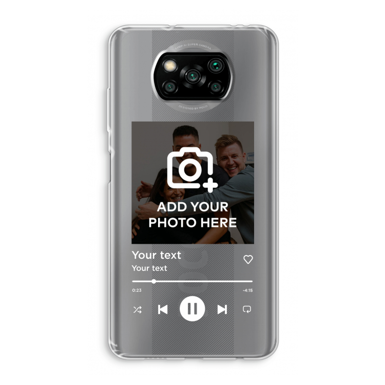 Music Player: Xiaomi Poco X3 Pro Transparant Hoesje