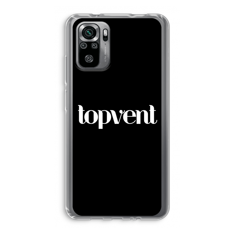 Topvent Zwart: Xiaomi Redmi Note 10S Transparant Hoesje